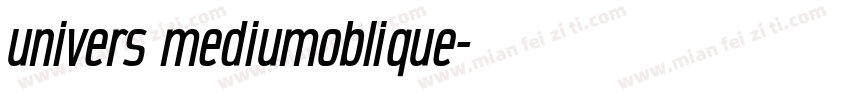 univers mediumoblique字体转换